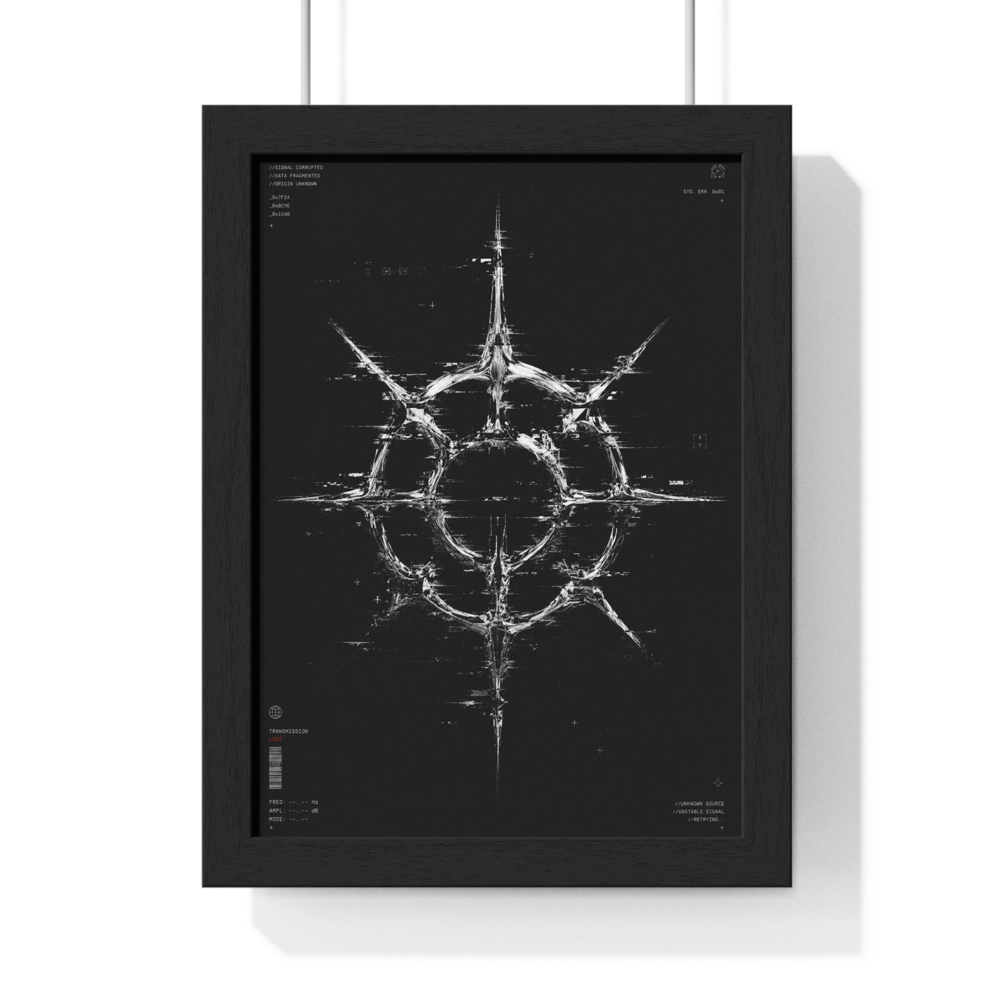 Dark Nautical Compass Poster — Vertical Framed Wall Art for Coastal, Nautical, and Adventure Décor