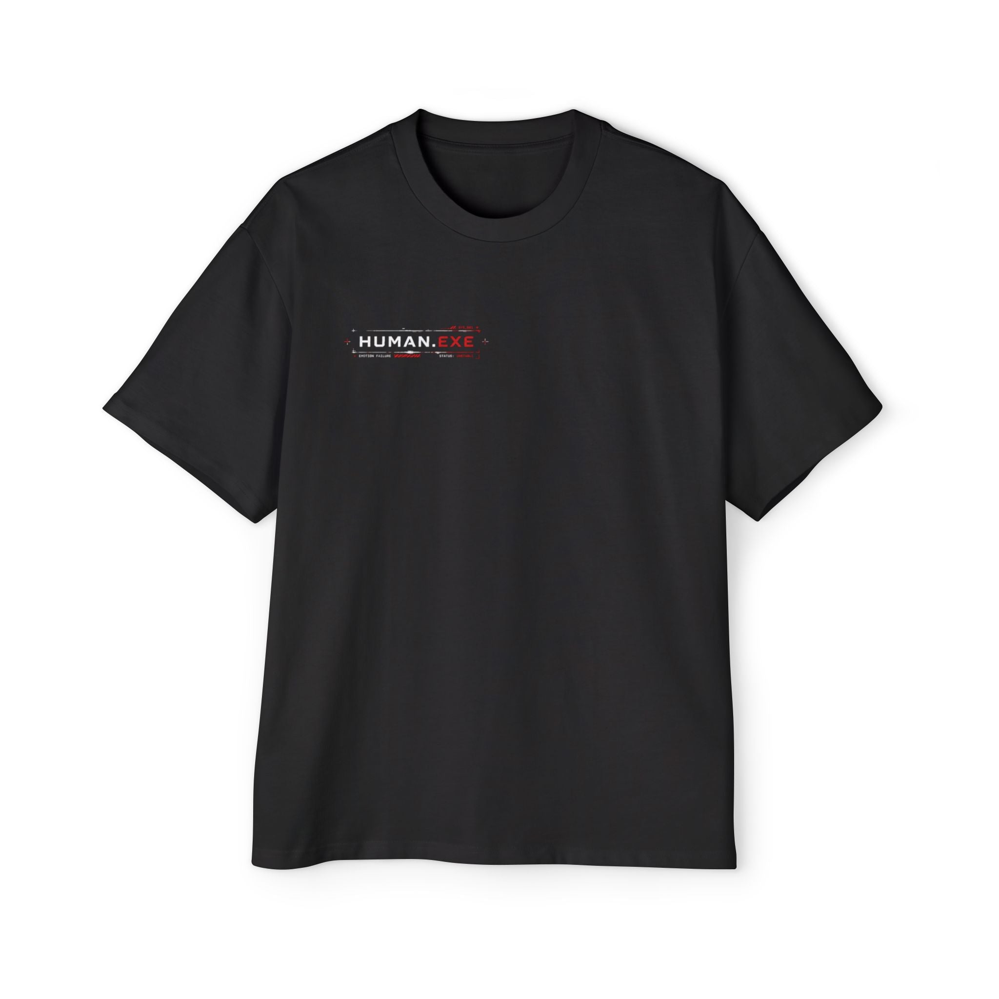 "Human.exe" Oversized Tee — Men's Tech-Inspired Graphic T-Shirt