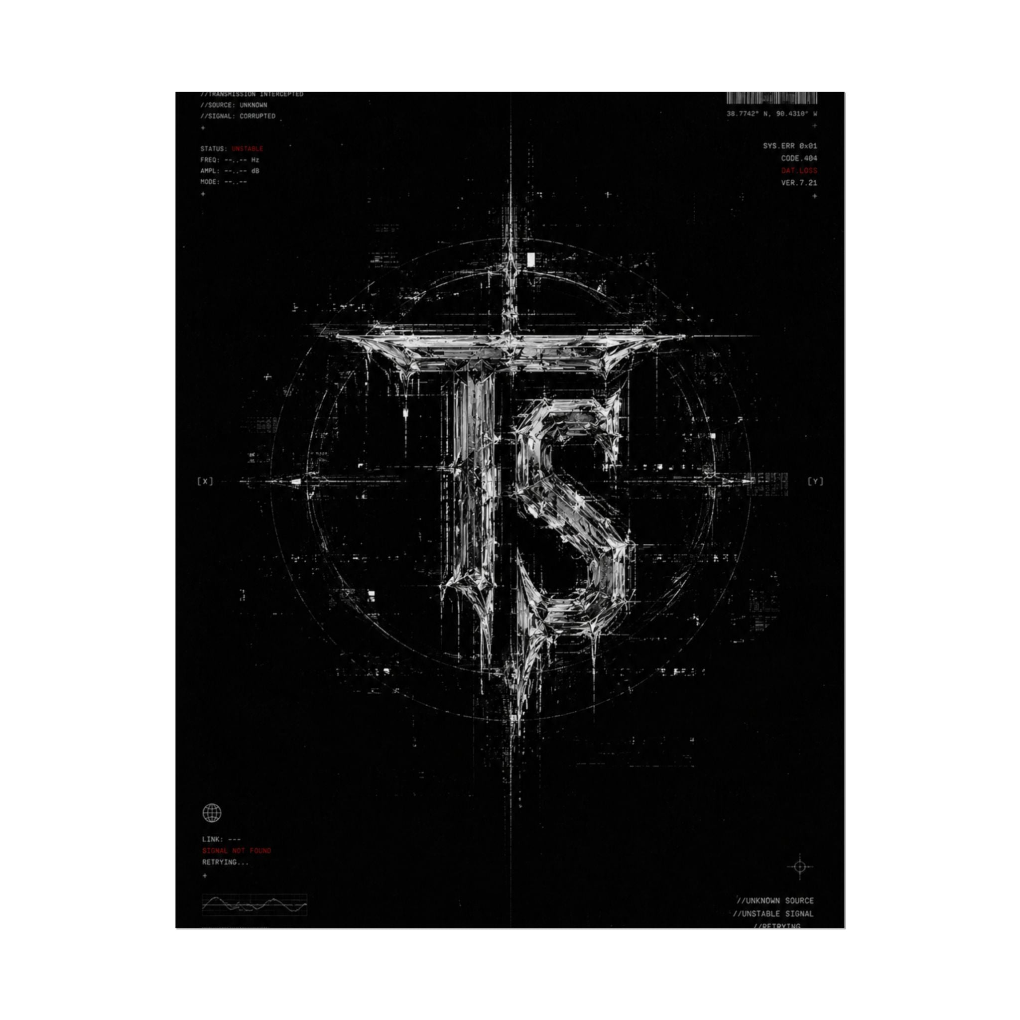Rolled Poster — Dark Tech Sigil Wall Art (TS Logo)
