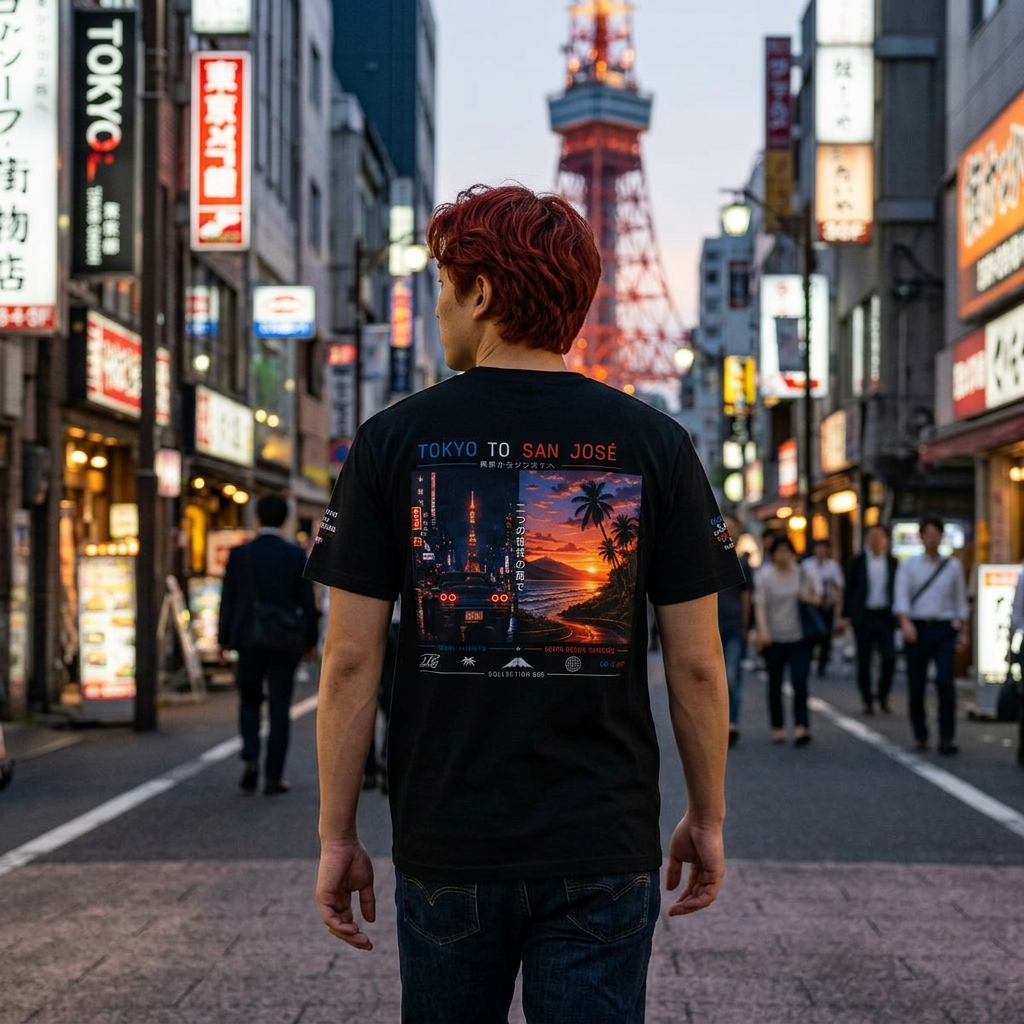 Tokyo to San José Graphic Tee — John G Collection