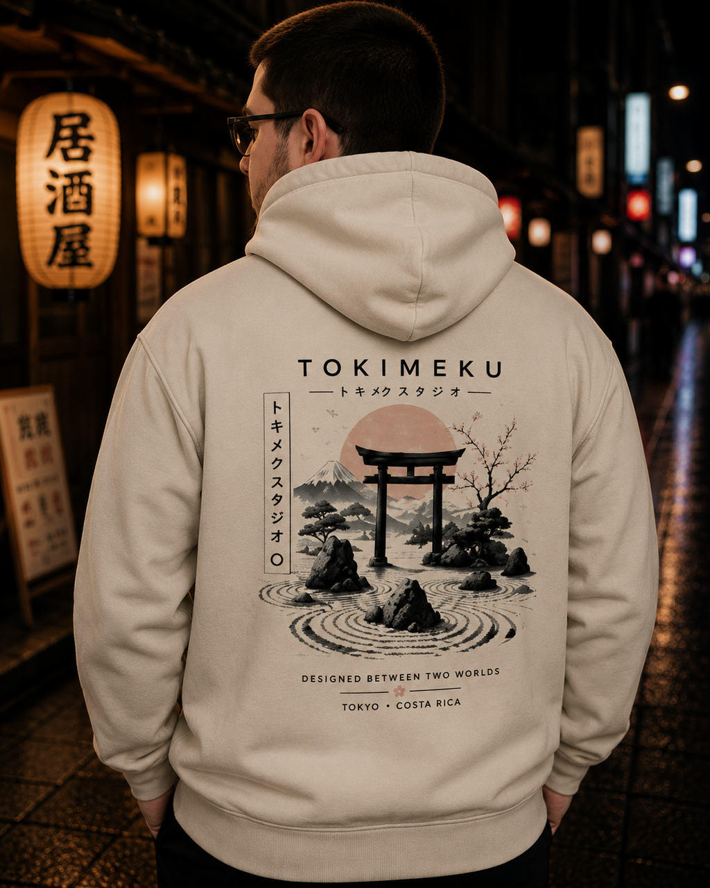 Zen Garden Torii Hoodie — Japanese Aesthetic Streetwear