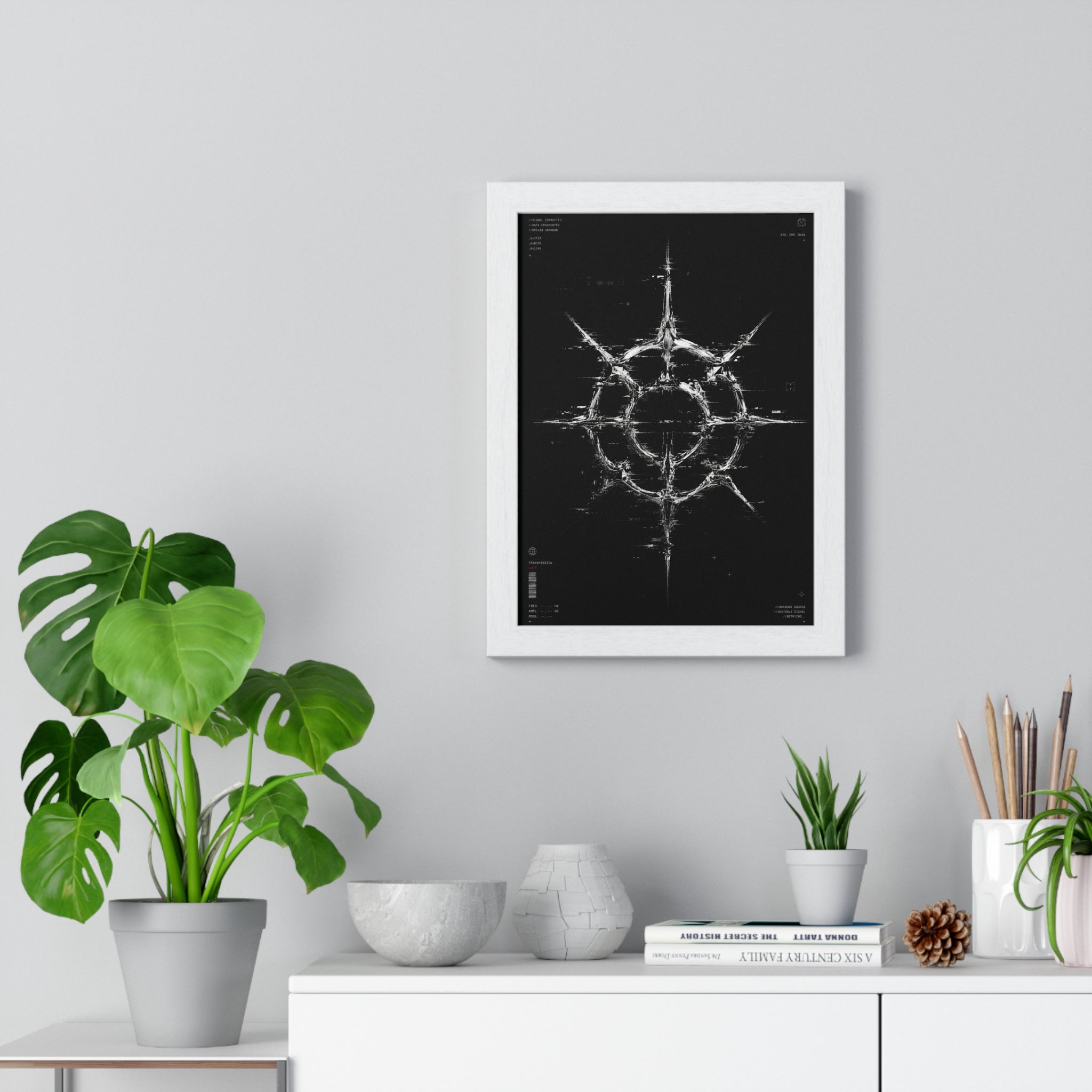Dark Nautical Compass Poster — Vertical Framed Wall Art for Coastal, Nautical, and Adventure Décor