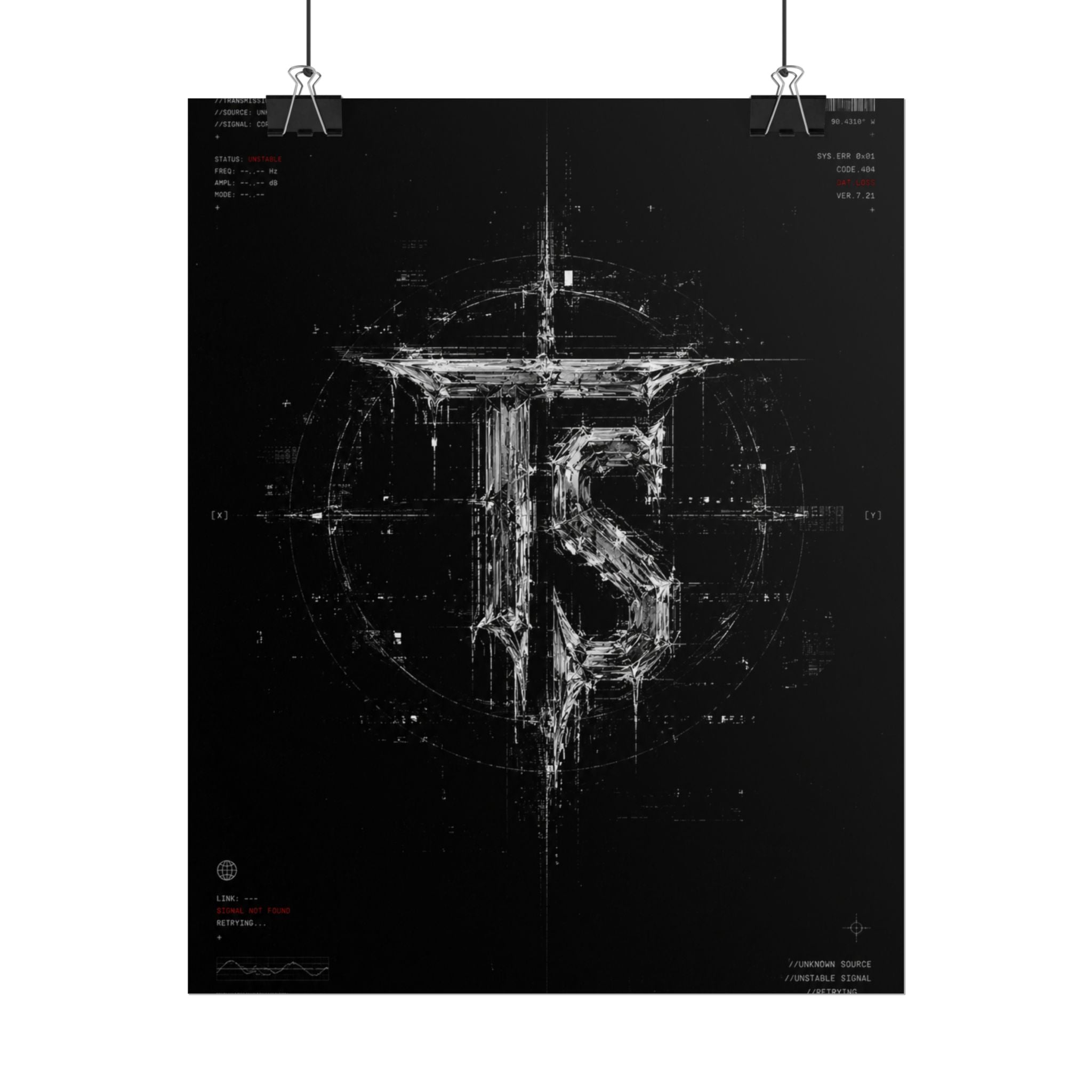 Rolled Poster — Dark Tech Sigil Wall Art (TS Logo)