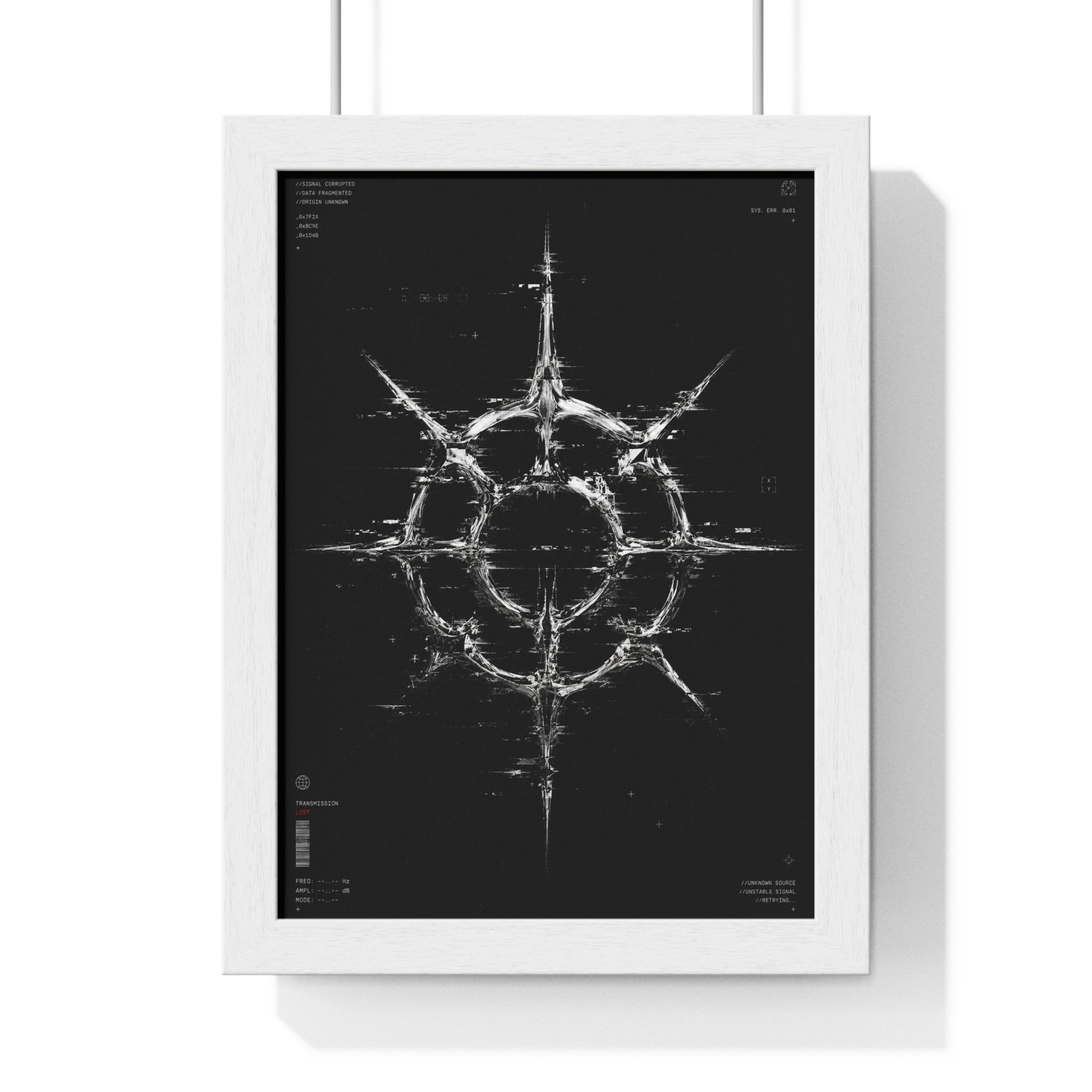 Dark Nautical Compass Poster — Vertical Framed Wall Art for Coastal, Nautical, and Adventure Décor