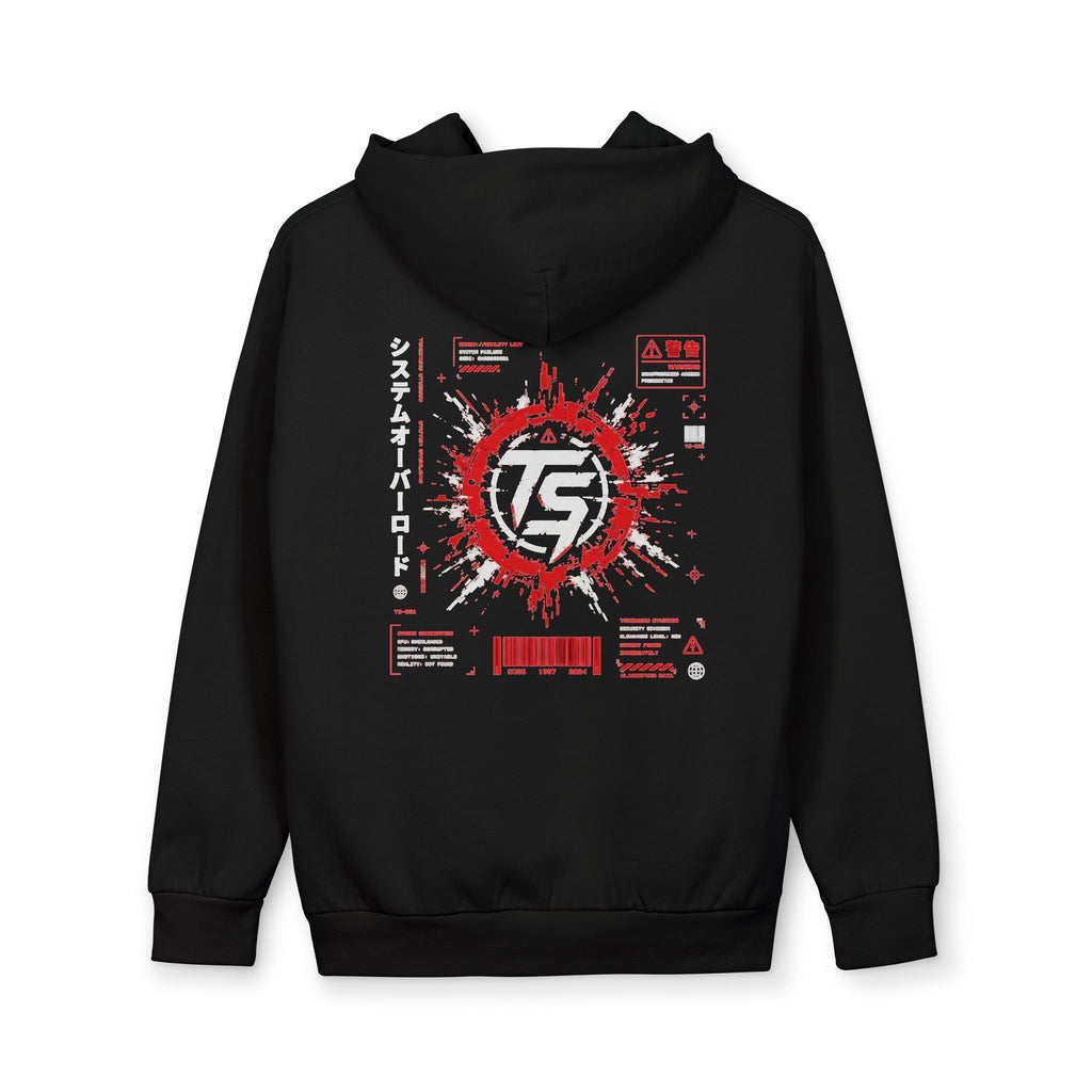 SYSTEM OVERLOAD Graphic Hoodie — Tech Glitch Urban Pullover