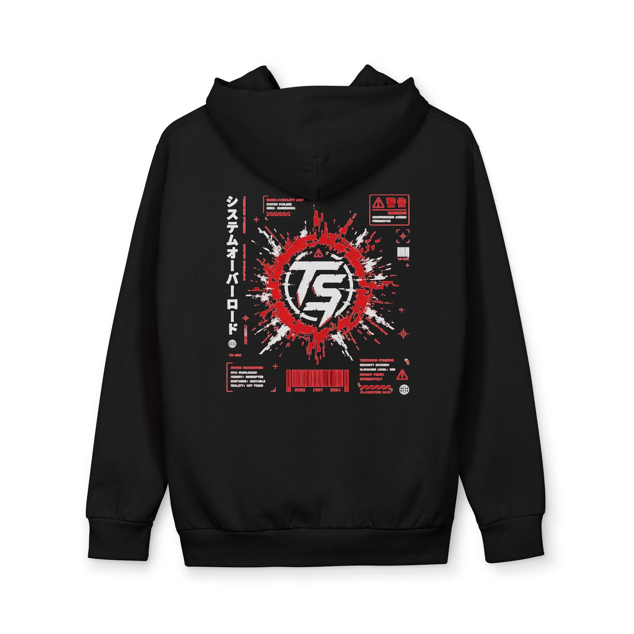 SYSTEM OVERLOAD Graphic Hoodie — Tech Glitch Urban Pullover