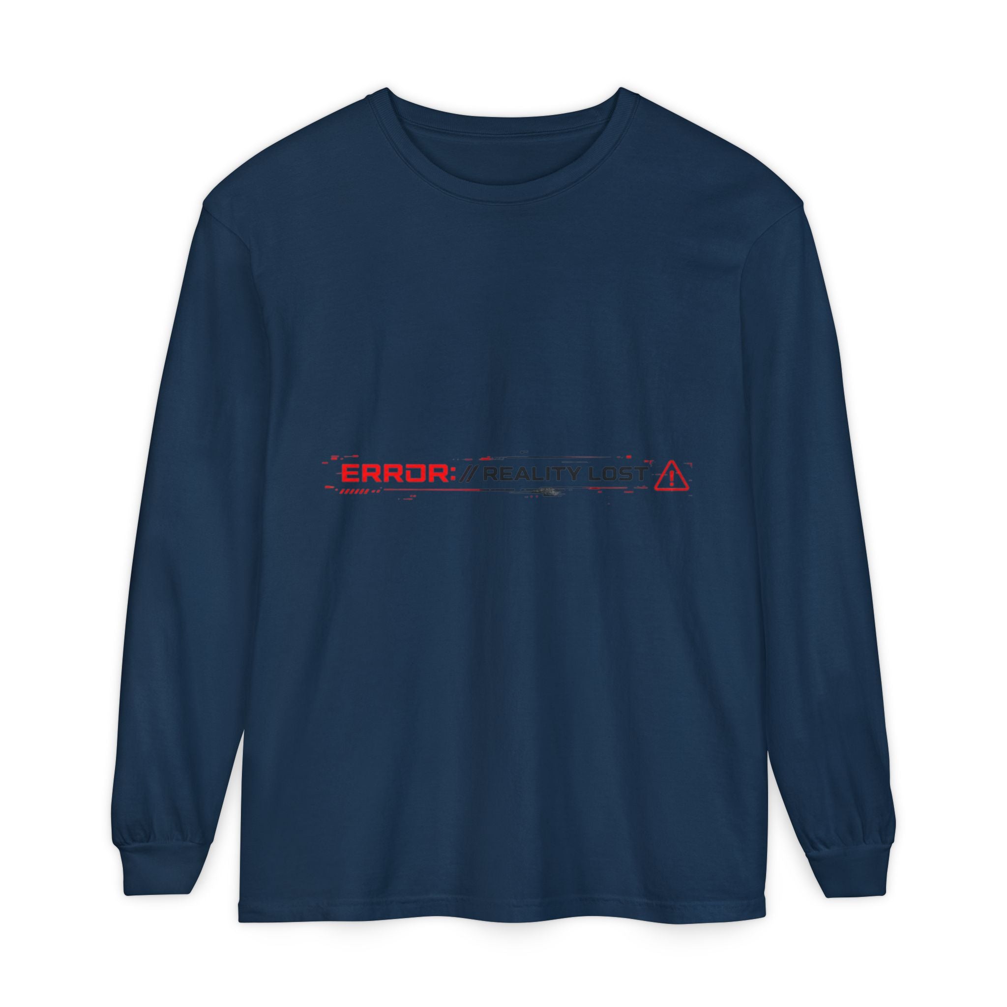 ERROR://REALITY Graphic Long Sleeve T-Shirt — Distressed Tech Glitch